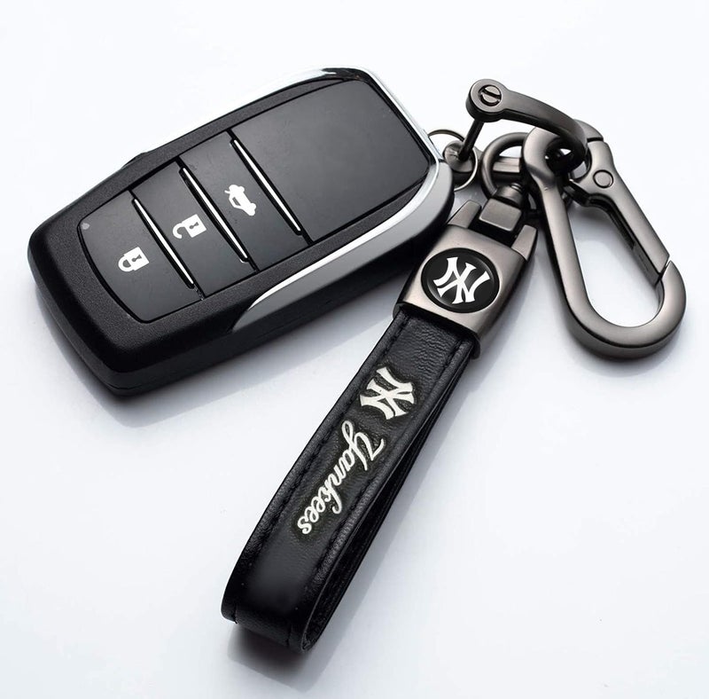 Kaleduo Leather Keychain for Baseball Fans,Car Keyring Replacement Key Fob Holder,Souvenir Gifts for Men Women - Image 4